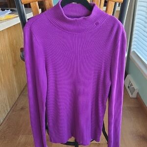 Ralph Lauren Rich Purple Turtleneck Sweater